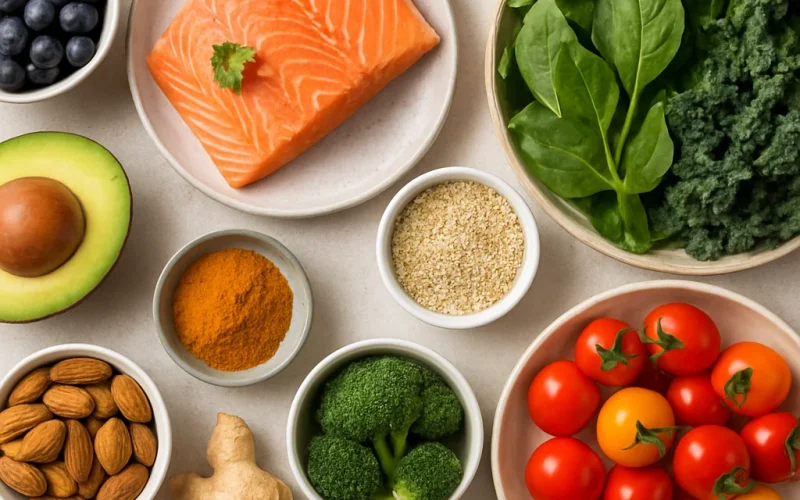 Best anti inflammatory foods list for daily eating with fresh fruits vegetables nuts and fish